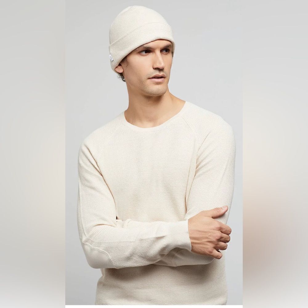 Onia Waffle Cotton Cashmere Set (Sweater+ cap) Size M.